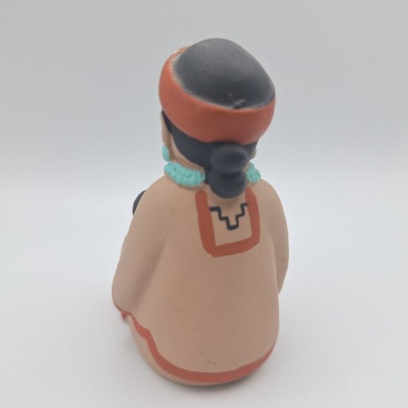 Cleo Teissedre Navajo Figurine Ceramic Children Father Vintage Family Native Art - Picture 6 of 7